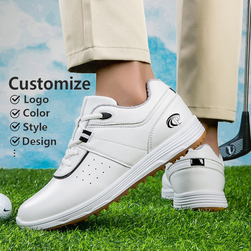 Supplier Customize Simple Fashion Lightweight Comfort Cushioning Cheap Soft Golf Shoes for Men